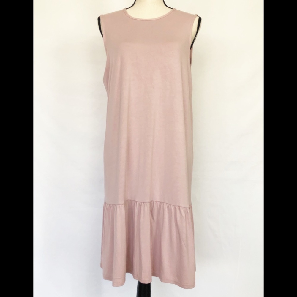 ASOS Sleeveless Dusty Pink Midi Dress SZ 10